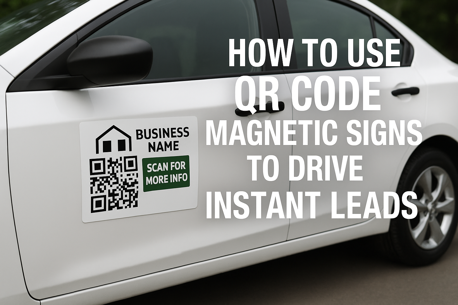 Custom QR Code Magnetic Signs | Convert Leads On-the-Go