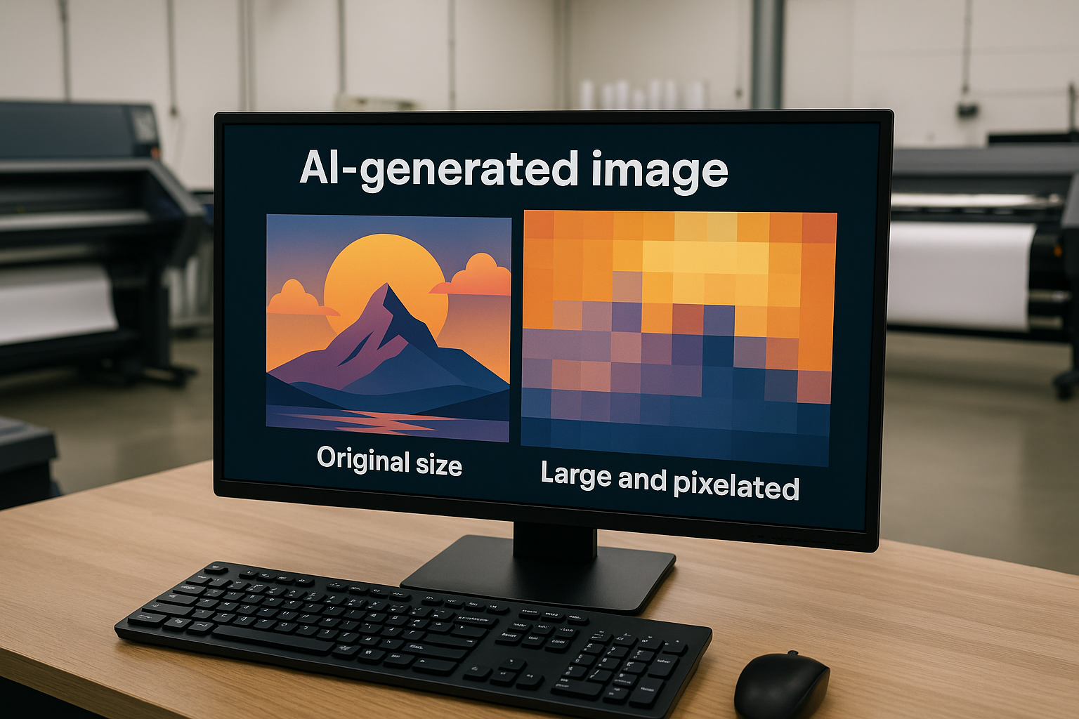 Why AI-Generated Images Aren’t Ideal for Large Format Printing