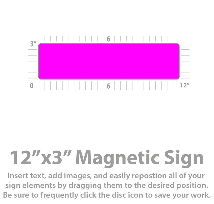 Small Custom Magnetic Bumper Sign for cars and trucks (12x3) - Design Online