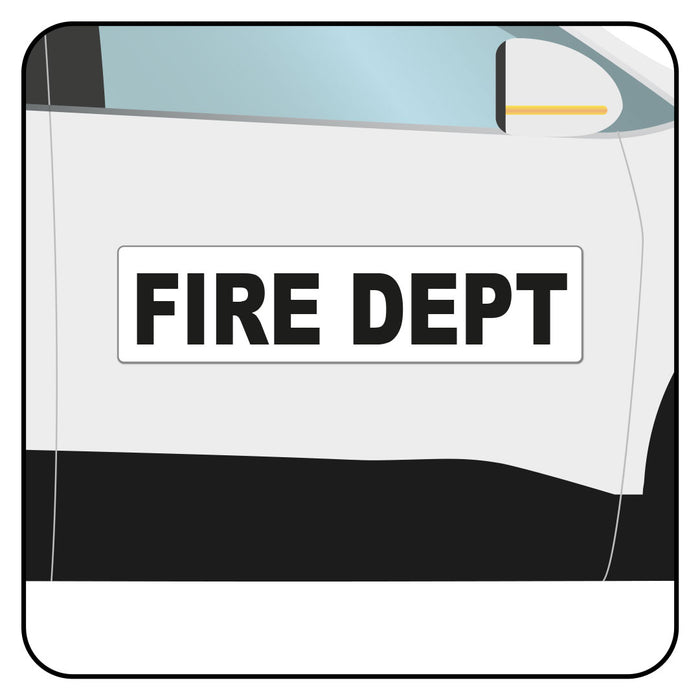 Fire Department Vehicle Magnet or Decal + Reflective Options | 24"x6"