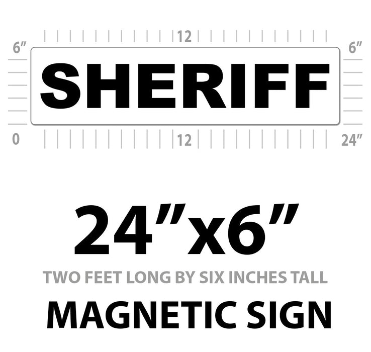 County Sheriff Vehicle Door Sign | 24"x 6" Magnetic Sign or Decal