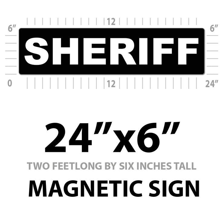 County Sheriff Vehicle Door Sign | 24"x 6" Magnetic Sign or Decal