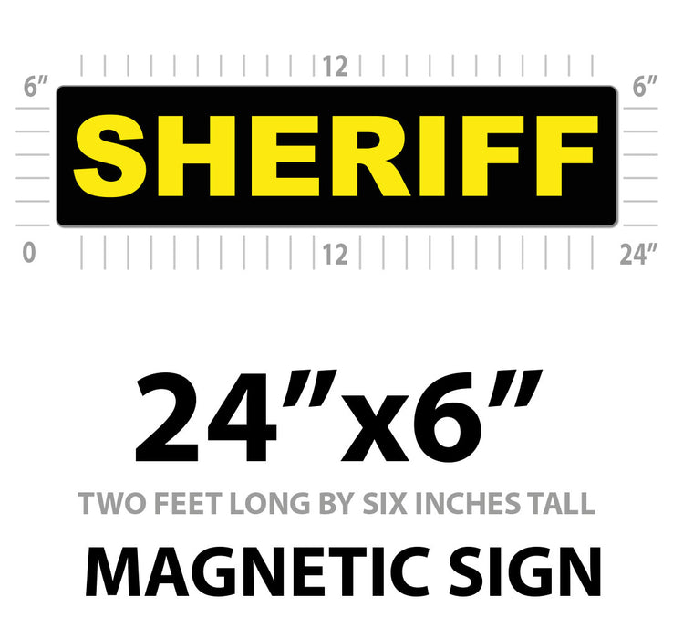 County Sheriff Vehicle Door Sign | 24"x 6" Magnetic Sign or Decal