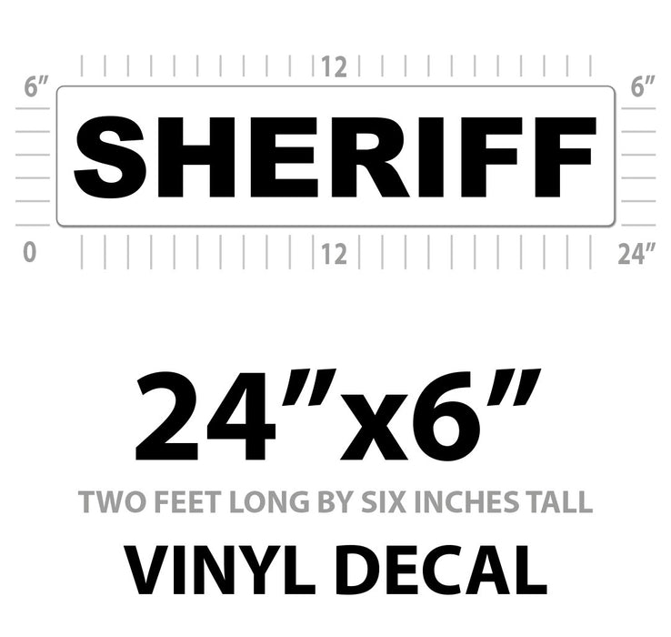 County Sheriff Vehicle Door Sign | 24"x 6" Magnetic Sign or Decal
