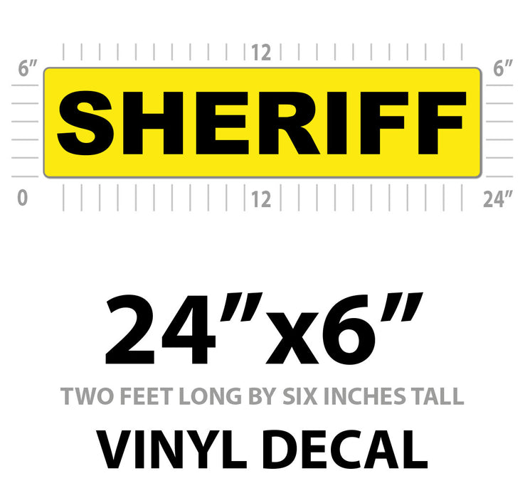 County Sheriff Vehicle Door Sign | 24"x 6" Magnetic Sign or Decal