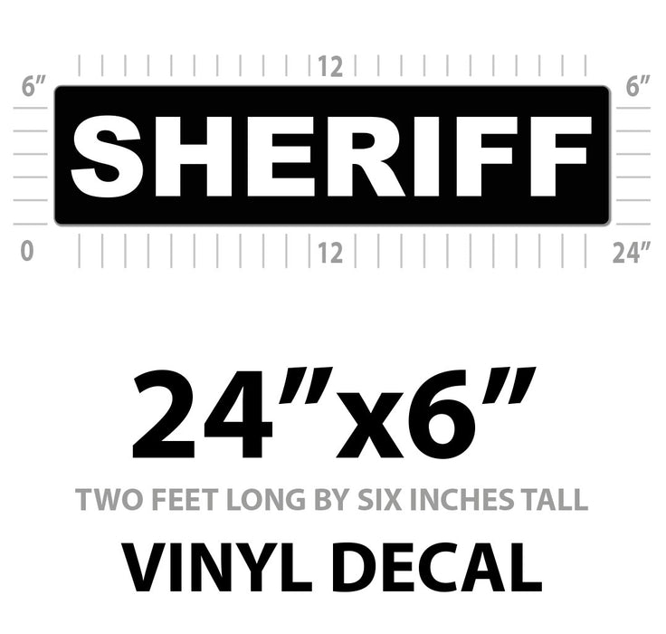County Sheriff Vehicle Door Sign | 24"x 6" Magnetic Sign or Decal