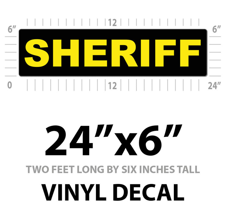 County Sheriff Vehicle Door Sign | 24"x 6" Magnetic Sign or Decal