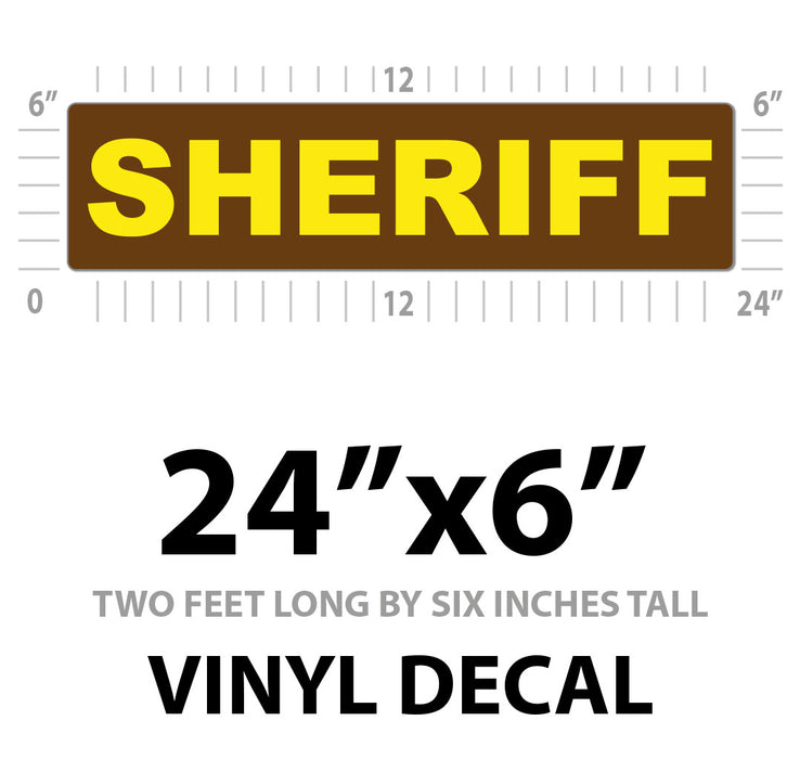County Sheriff Vehicle Door Sign | 24"x 6" Magnetic Sign or Decal