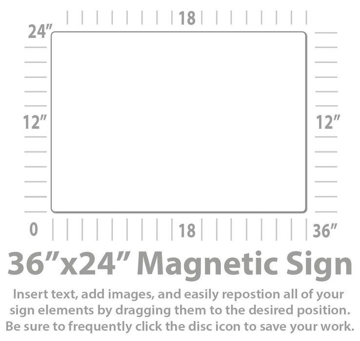 Large Custom Magnetic Van Sign 36x24"
