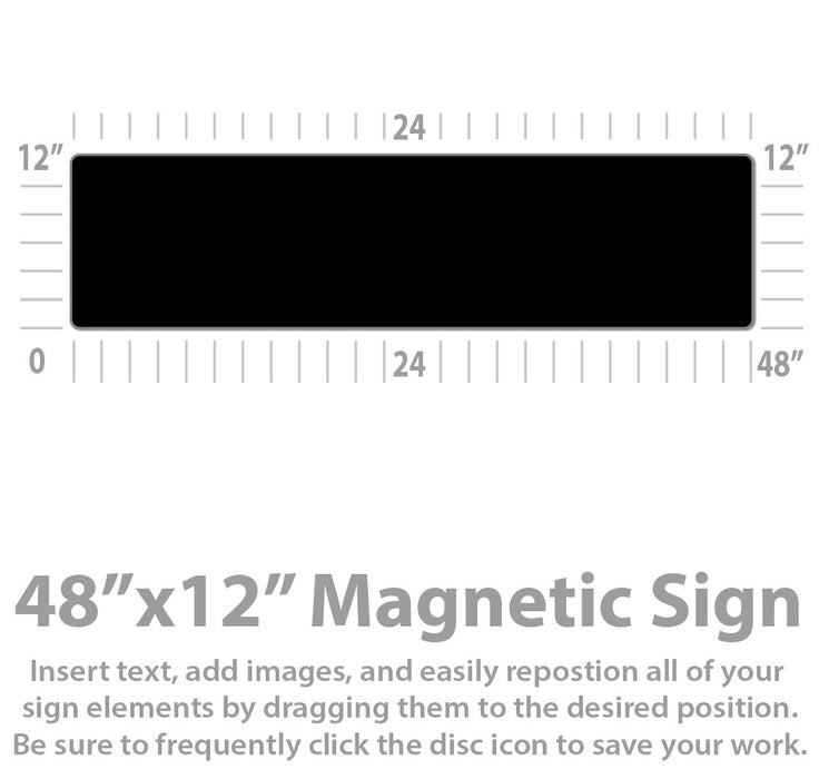 Large 48x12" Custom Full Color Magnet