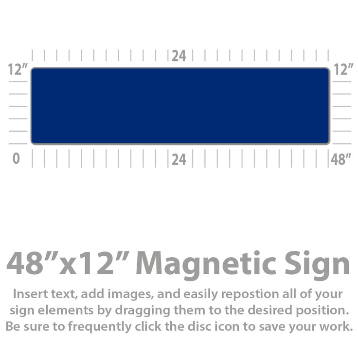 Large 48x12" Custom Full Color Magnet