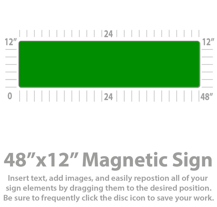 Large 48x12" Custom Full Color Magnet