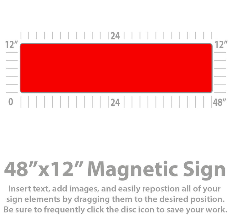 Large 48x12" Custom Full Color Magnet