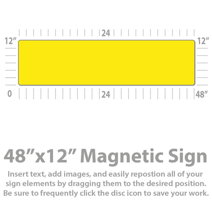 Large 48x12" Custom Full Color Magnet