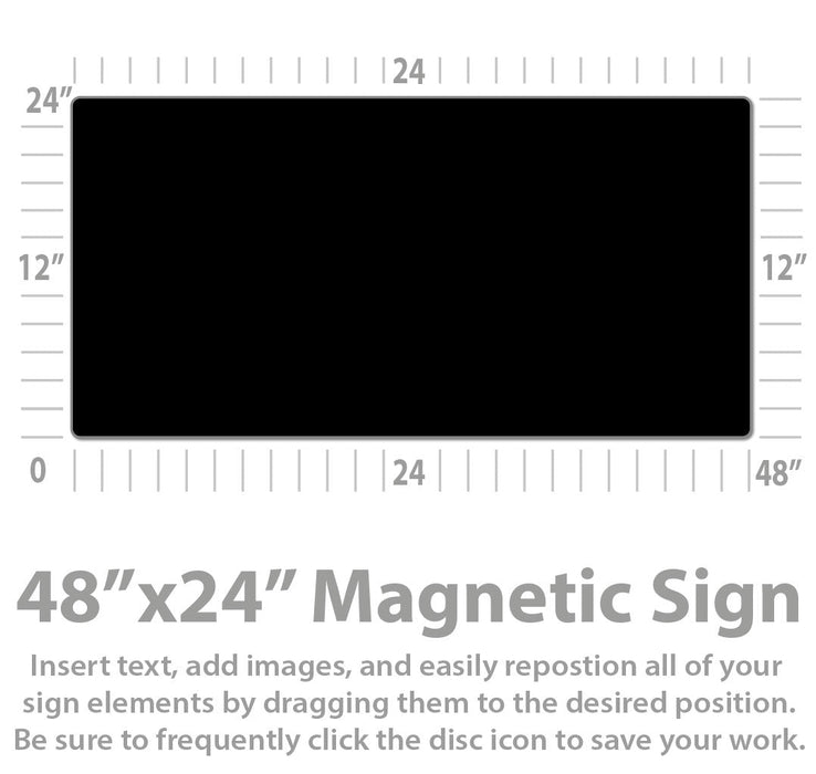 Large Custom Magnetic Sign 48x24" for Cargo Vans (x-large)