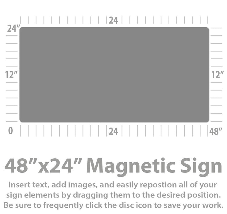 Large Custom Magnetic Sign 48x24" for Cargo Vans (x-large)