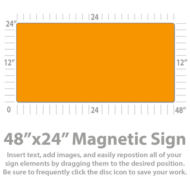 Large Custom Magnetic Sign 48x24" for Cargo Vans (x-large)