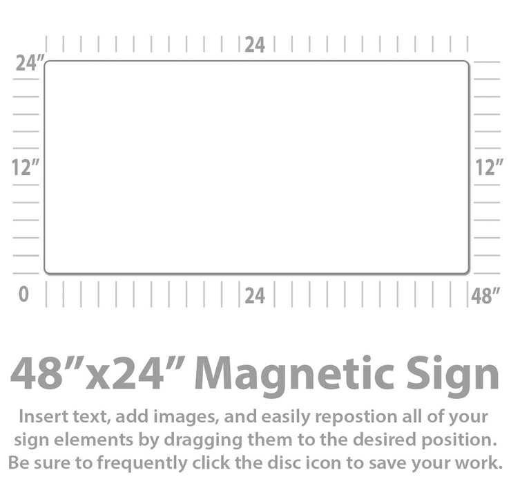 Large Custom Magnetic Sign 48x24" for Cargo Vans (x-large)