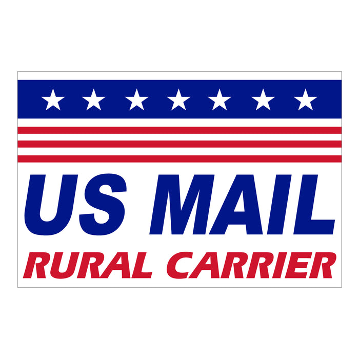 18"X12" US Mail Rural Carrier Magnet Sign with Top Stars & Stripes