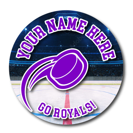 Hockey Magnet or Sticker | Custom Hockey Puck Sign for Car or Locker