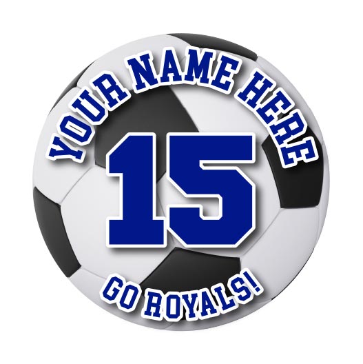 Soccer Ball Sticker or Magnet | Customize Team Fútbol Locker Magnet