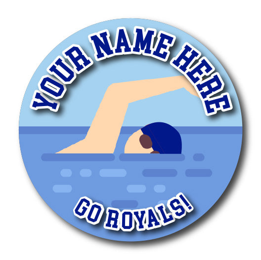 Swimming Magnet or Sticker | Custom Swim Team Sign for Car or Locker