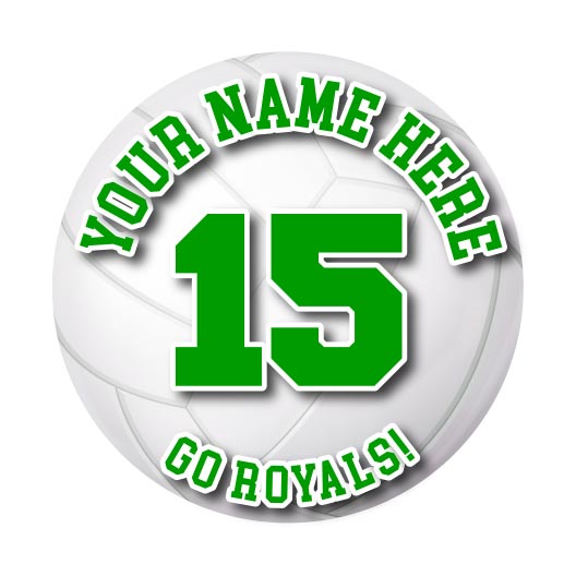 Volleyball Sticker or Magnet | Personalize Team, Player Name, & Number