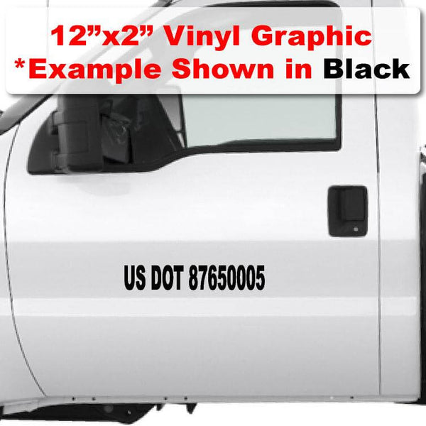12"x 2" USDOT Number Sticker/Decal