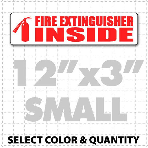 Fire Extinguisher Inside Magnetic Sign 12" X 3" - Wholesale Magnetic Signs