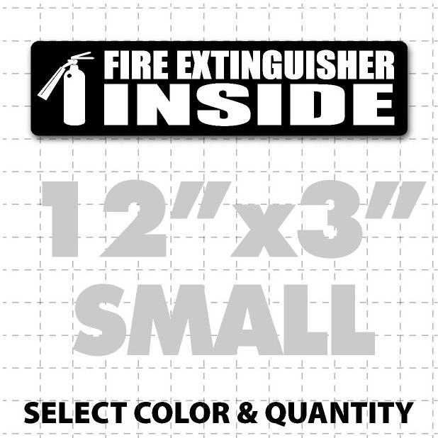 Fire Extinguisher Inside Magnetic Sign 12" X 3" - Wholesale Magnetic Signs