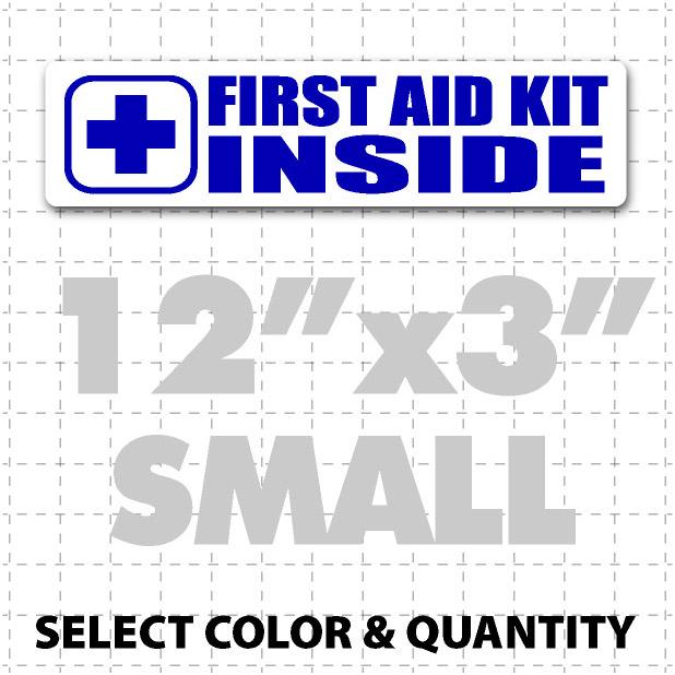 First Aid Kit Inside Magnetic Sign 12" X 3" - Wholesale Magnetic Signs