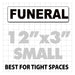 Funeral Magnetic Sign for Procession 12" X 3" - Wholesale Magnetic Signs