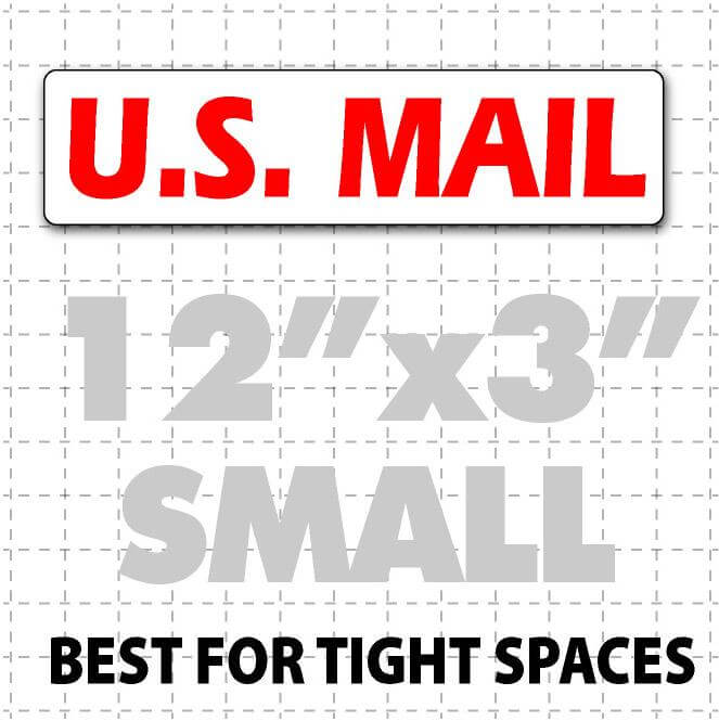 12"X3" US Mail Magnetic Sign for USPS rural carriers red & white