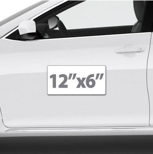 Small Custom Magnetic Sign for Cars universal and compact size 12x6" design and order your own magnetic sign