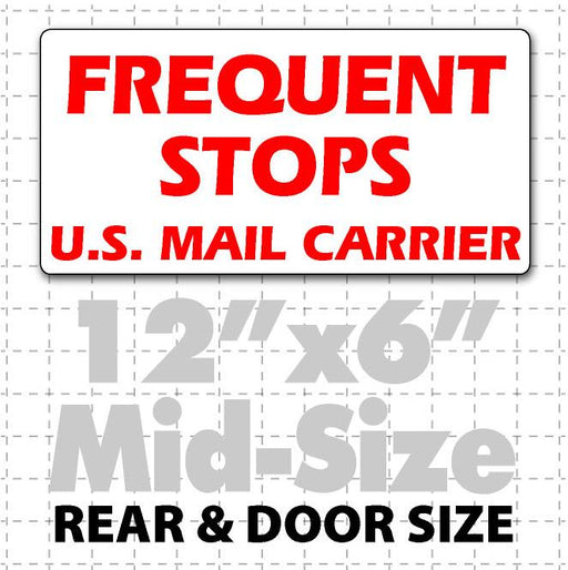 USPS Signs for cars 12"X6" Frequent Stops Rural Carrier Magnet for Vehicles used by postal workers