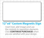 12"x6" Magnetic Sign for Cars (universal and compact) custom car magnet designer upload your layout or create online 