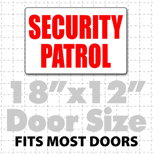 Magnetic Security Patrol Sign 18" x 12" - Wholesale Magnetic Signs
