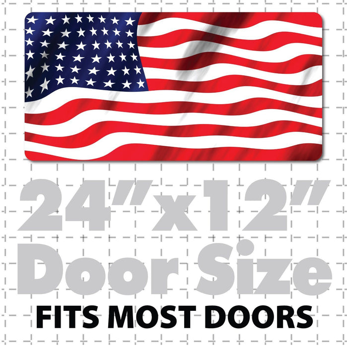 Large USA Flag Magnet Decal Patriotic American Flag Sign sticker for cars trucks & vans with waving in wind stars & stripes