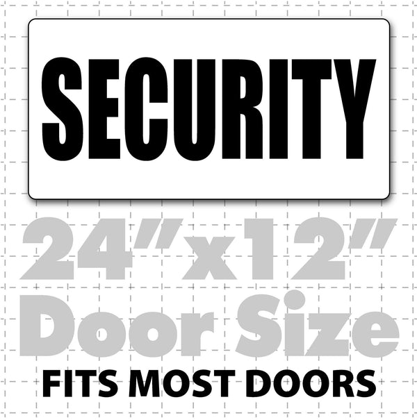 24" x 12" Magnetic Security Sign for vehicles