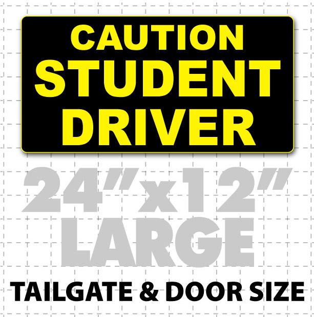 Caution Student Driver Magnetic Sign 24"X12" - Wholesale Magnetic Signs