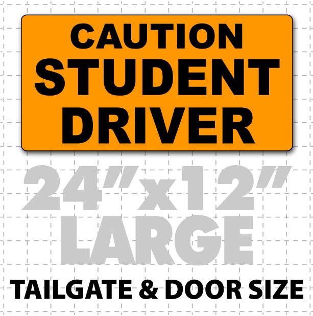 Caution Student Driver Magnetic Sign 24"X12" - Wholesale Magnetic Signs
