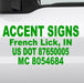 24" x 14" USDOT Number Sticker For US Dept of Transportation Compliance semi numbers installed  on semi truck,highly visible 