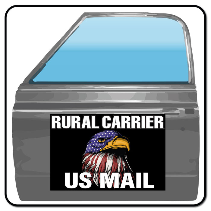 Rural Postal Carrier Magnetic Car Sign | 24"X16" Eagle Vehicle Magnet