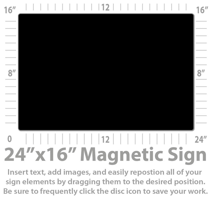 Large Custom Magnetic Signs for Trucks (24"x16)