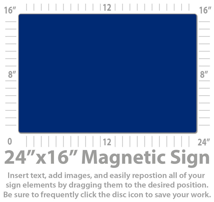 Large Custom Magnetic Signs for Trucks (24"x16)