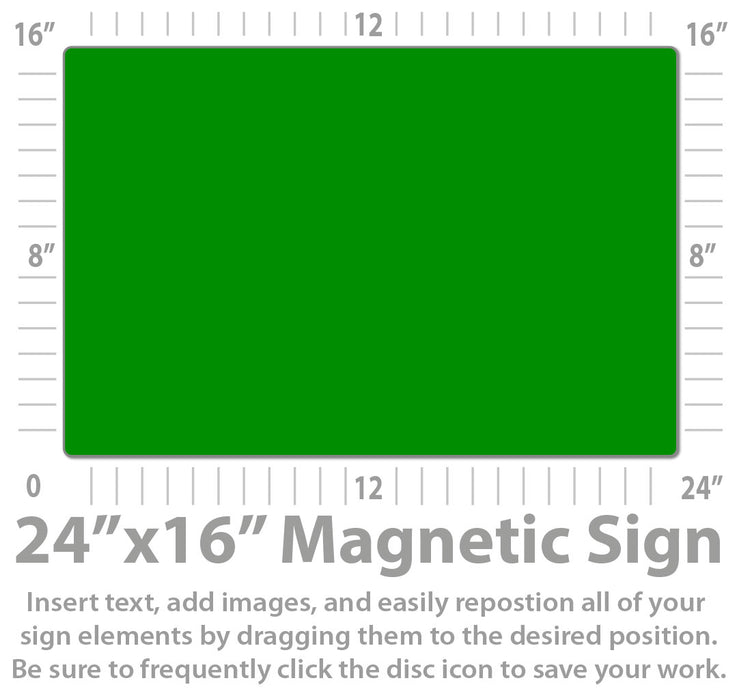 Large Custom Magnetic Signs for Trucks (24"x16)