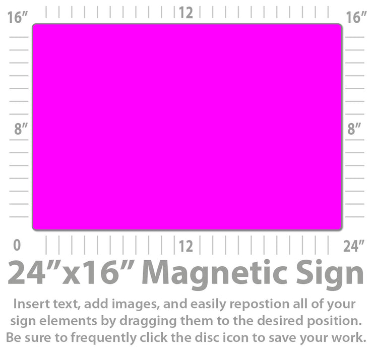 Large Custom Magnetic Signs for Trucks (24"x16)