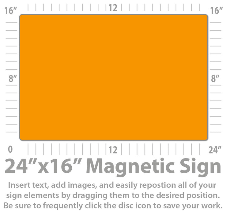 Large Custom Magnetic Signs for Trucks (24"x16)