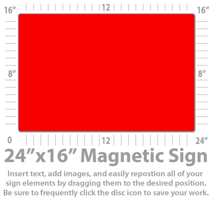 Large Custom Magnetic Signs for Trucks (24"x16)