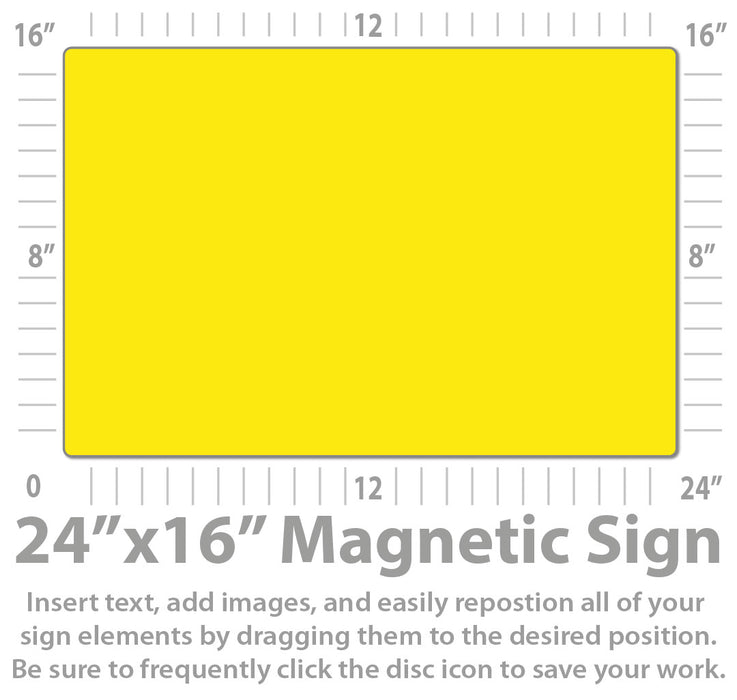 Large Custom Magnetic Signs for Trucks (24"x16)